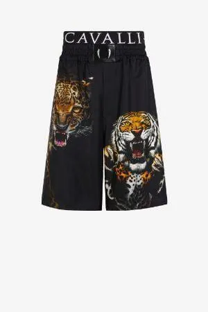 Pantalón corto de seda con estampado Felix