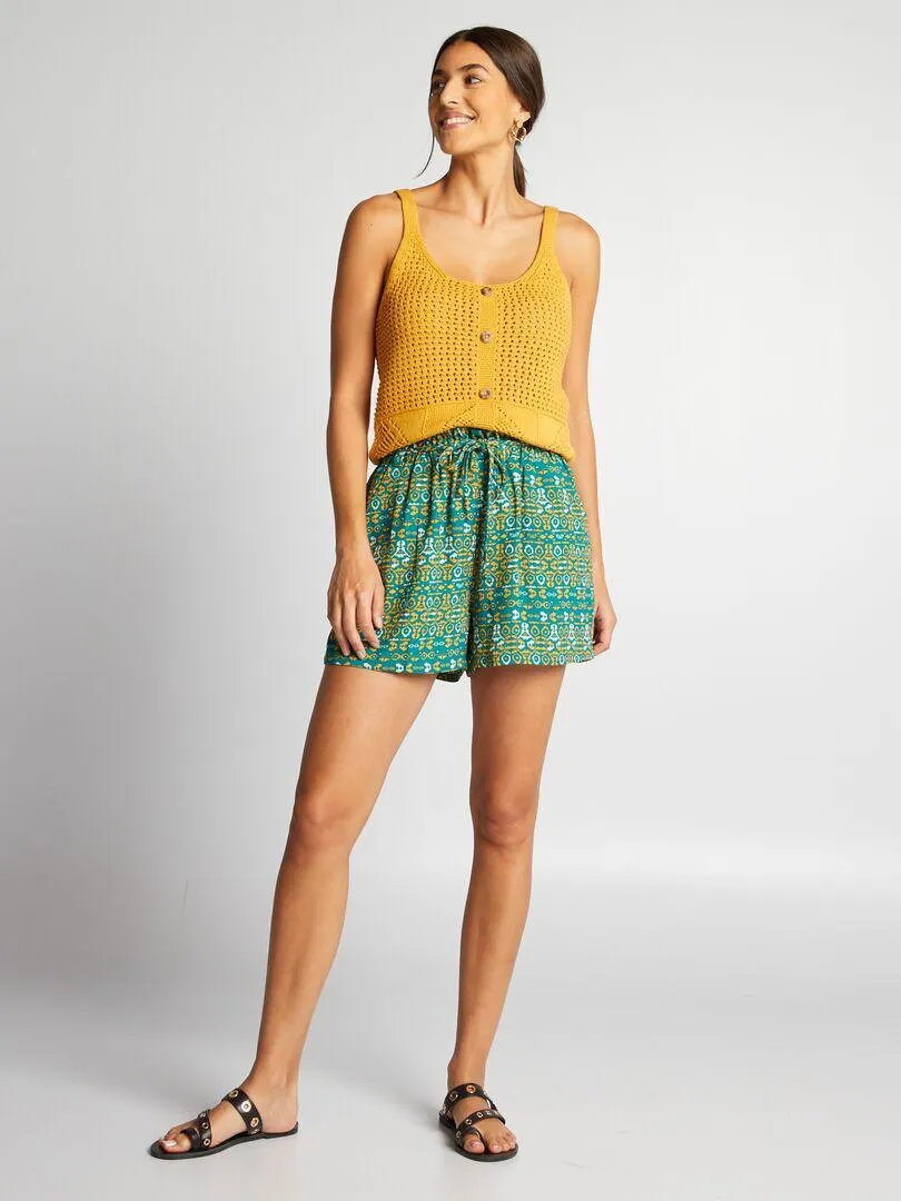 Short vaporoso elástico - AZUL