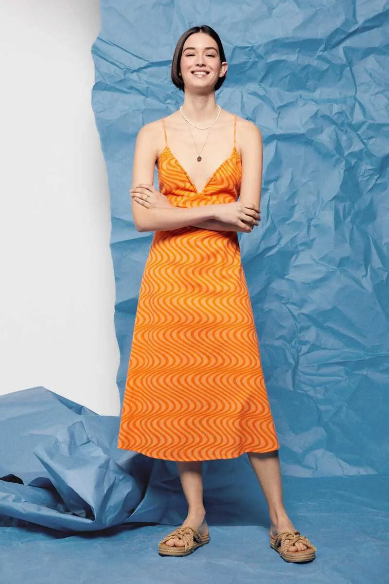 Vestido Midi Cut Out Espalda Lino Algodón