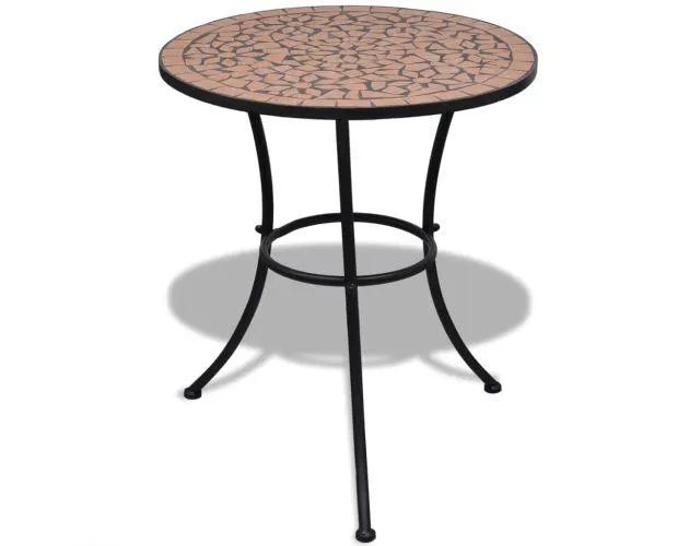 vidaXL mesa de bistro de mosaico terracota 60 cm