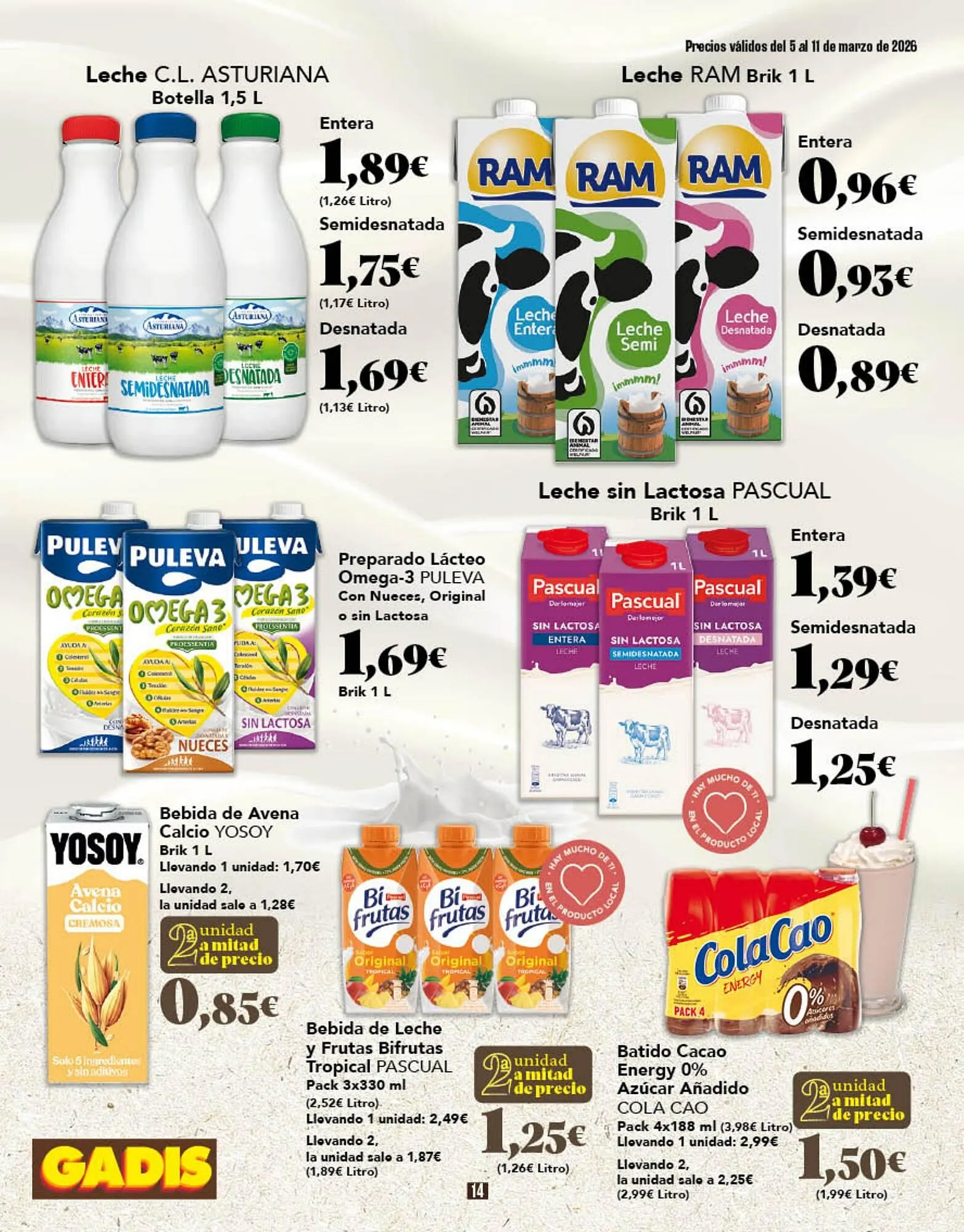 Catálogo de Folleto Gadis 5 de marzo al 11 de marzo 2026 - Página 14