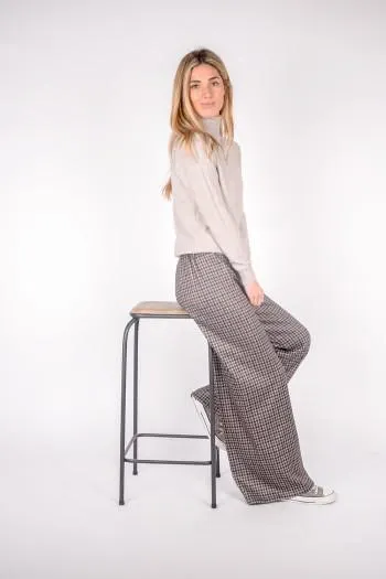 PANTALON KOTT PATA DE GALLO TABACCO