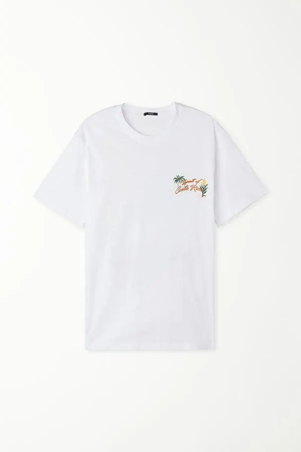 Camiseta de Algodón Estampado