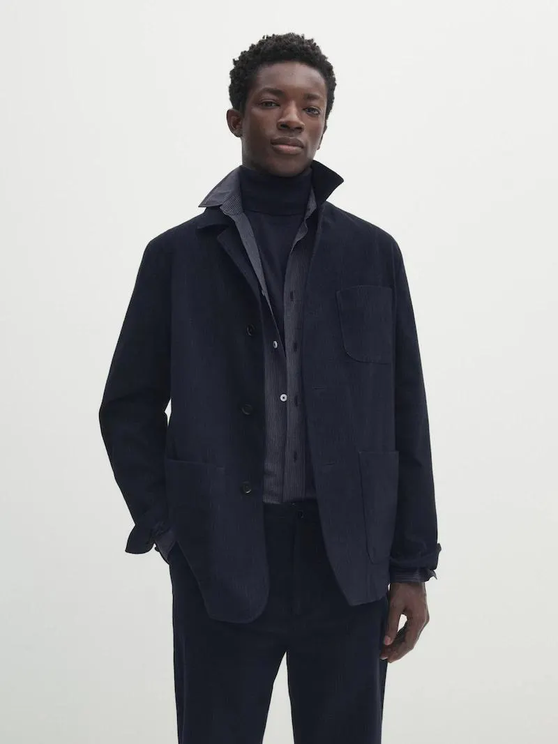 Sobrecamisa rayas algodón conjunto