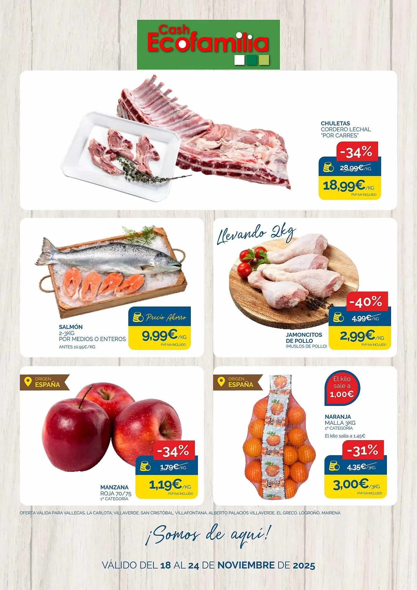 Catálogo de Folleto Cash Ecofamilia 18 de noviembre al 24 de noviembre 2025 - Página 1