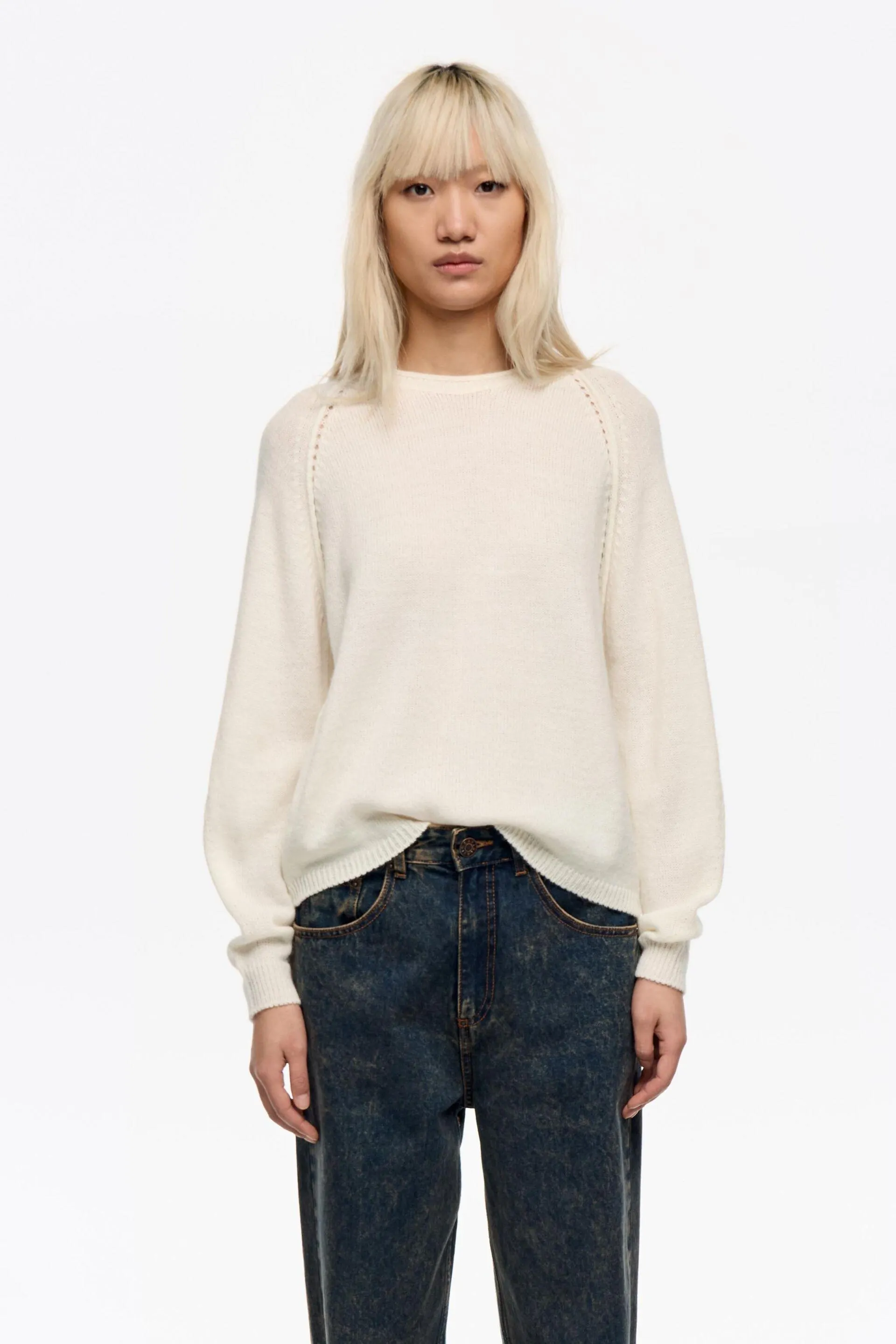 Jersey lana calados marfil