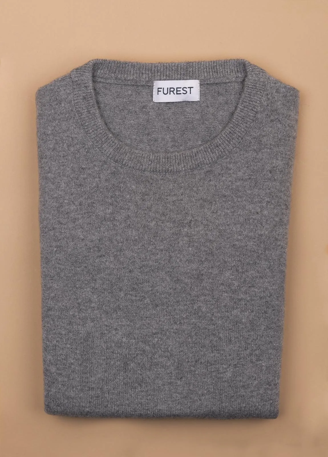 Jersey Cashmere FUREST COLECCIÓN cuello redondo gris