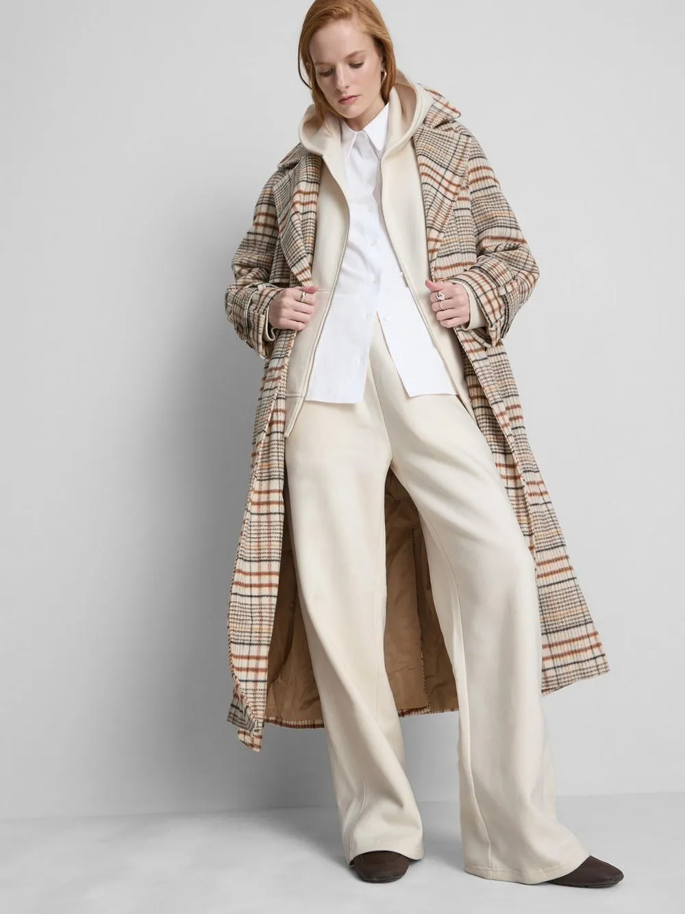 Joggers de pernera ancha con algodón