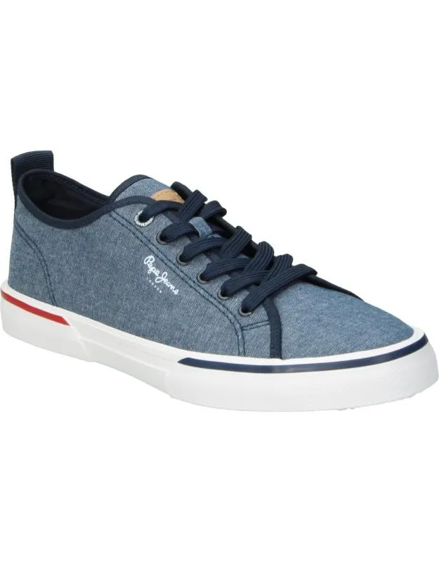 Zapatillas para hombre plana PEPE JEANS pms30812-564 en azul