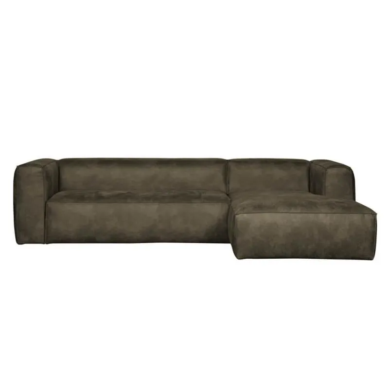 sofá chaise longue piel Bean verde