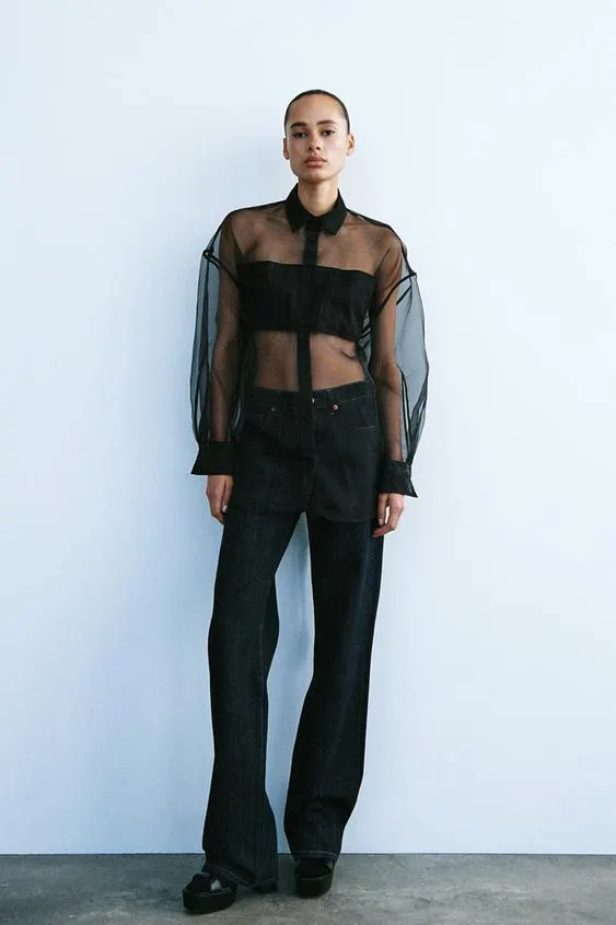 CAMISA OVERSIZE ORGANZA