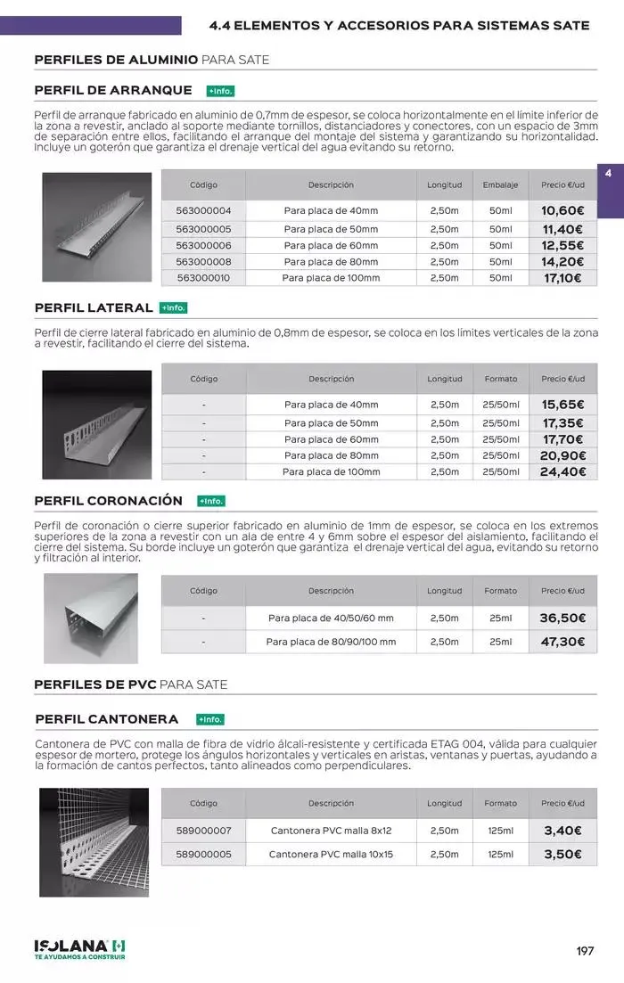 Catálogo de FACHADAS – TARIFA ISOLANA 2025 9 de enero al 30 de junio 2025 - Página 15