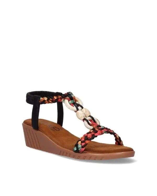 Sandalias Abiertas Mujer Negro 721 EX9
