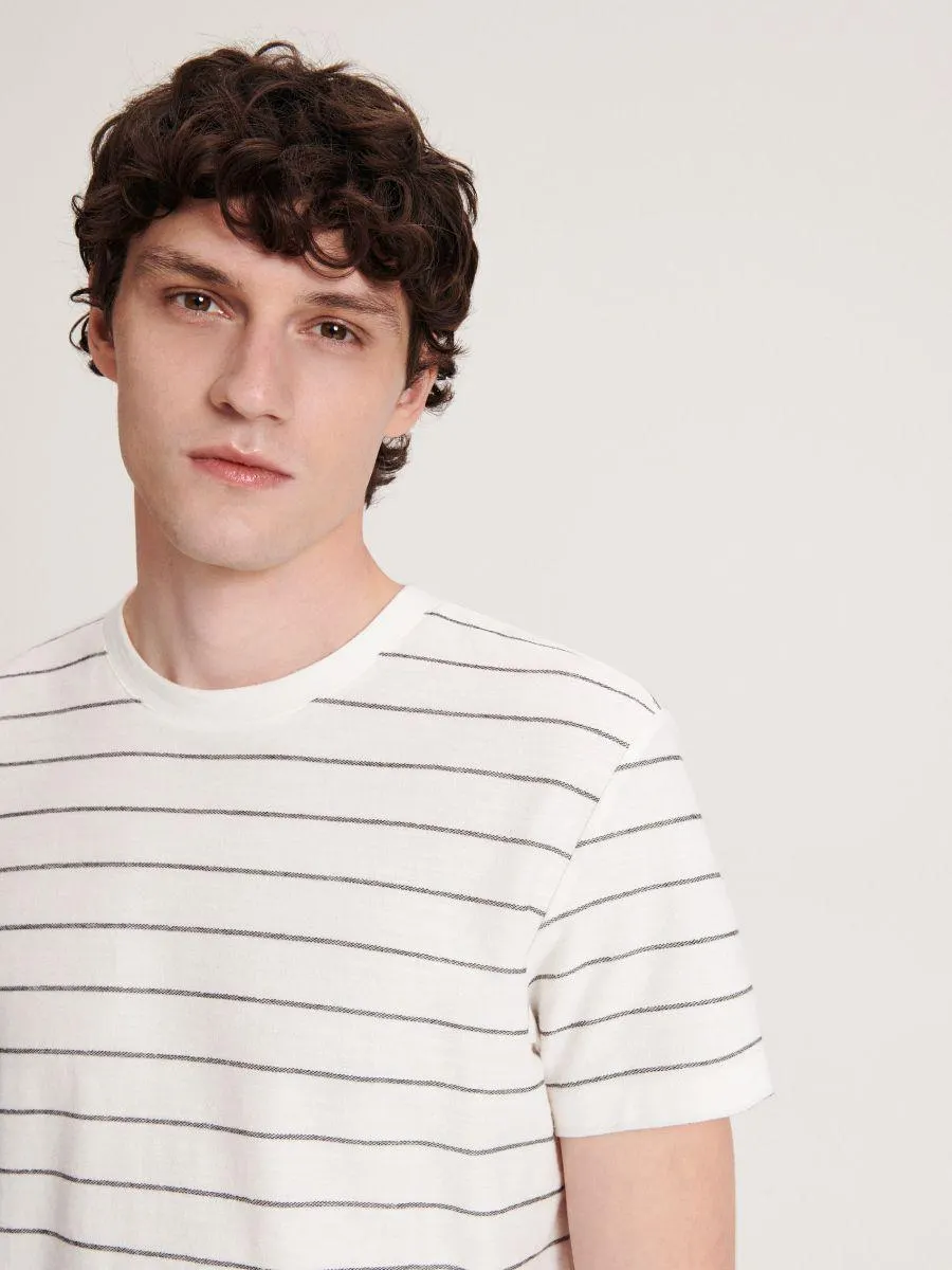 Regular szabású csíkos póló