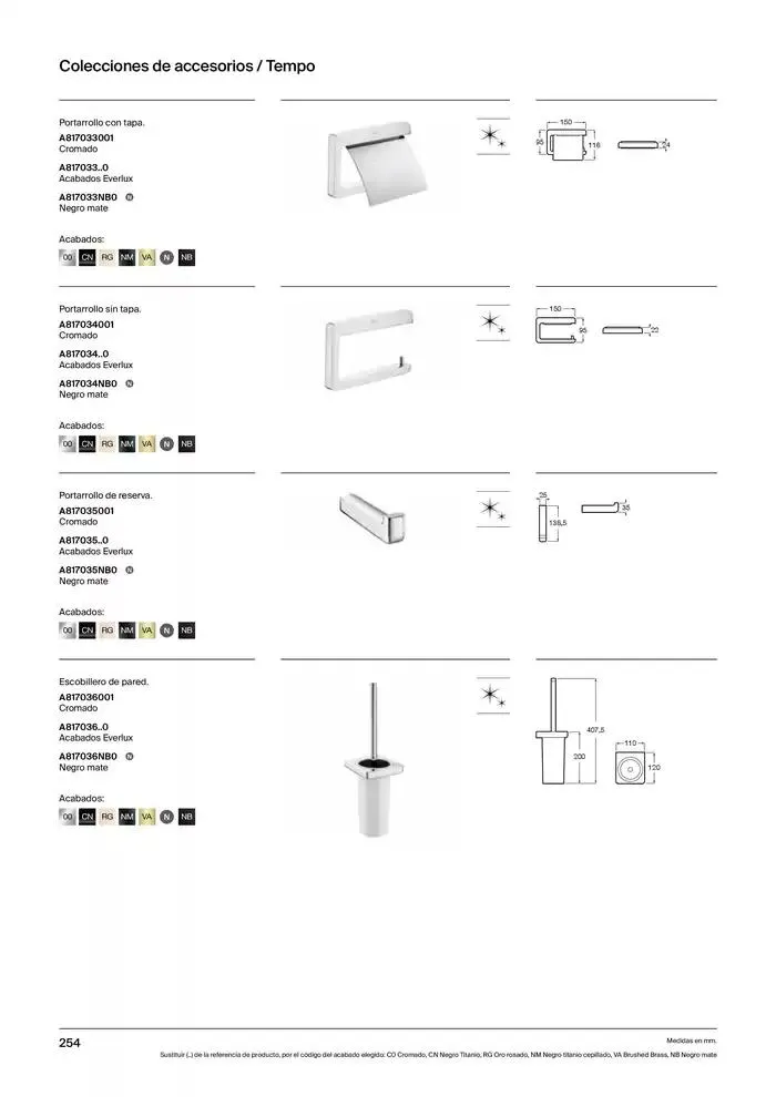 Catálogo de Colecciones de Baño, Muebles y Accesorios 9 de enero al 31 de diciembre 2025 - Página 256