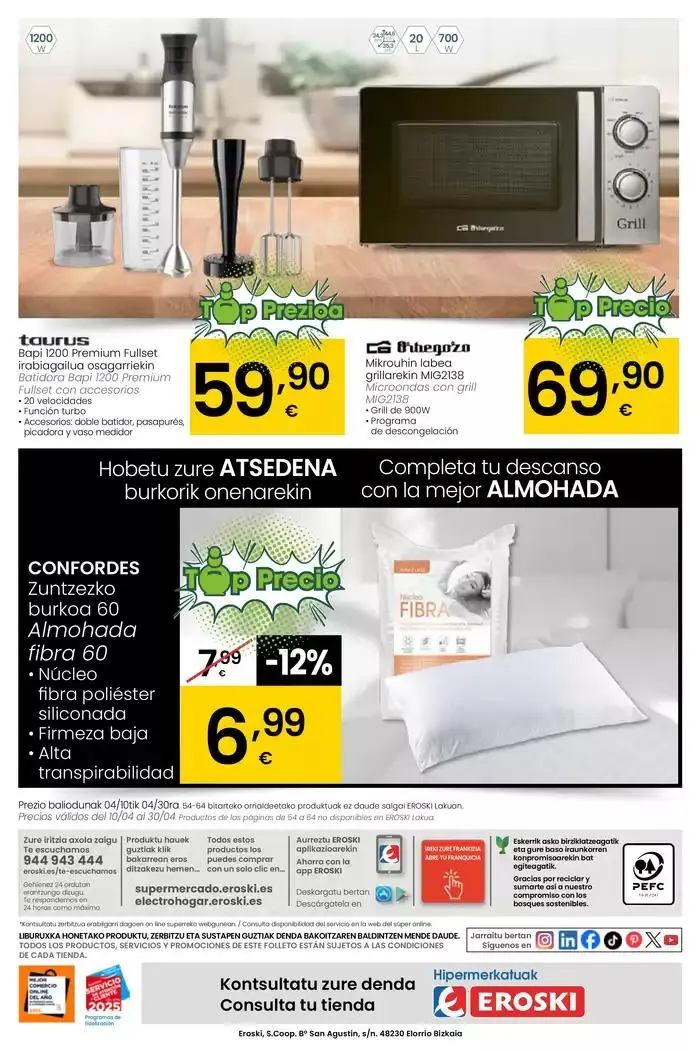 Catálogo de AUKERA OFERTA HIPERMERKATUAK EROSKI 10 de abril al 29 de abril 2025 - Página 64