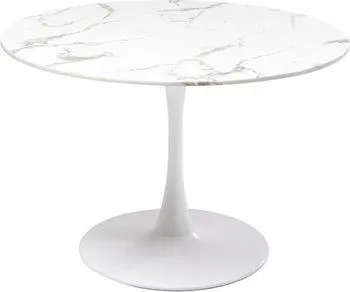 Mesa Veneto mármol mineral blanco Ø110cm