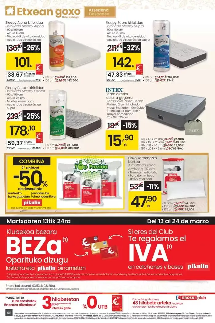 Catálogo de Prezio merkeagoa HIPERMERKATUAK EROSKI 13 de marzo al 26 de marzo 2025 - Página 46