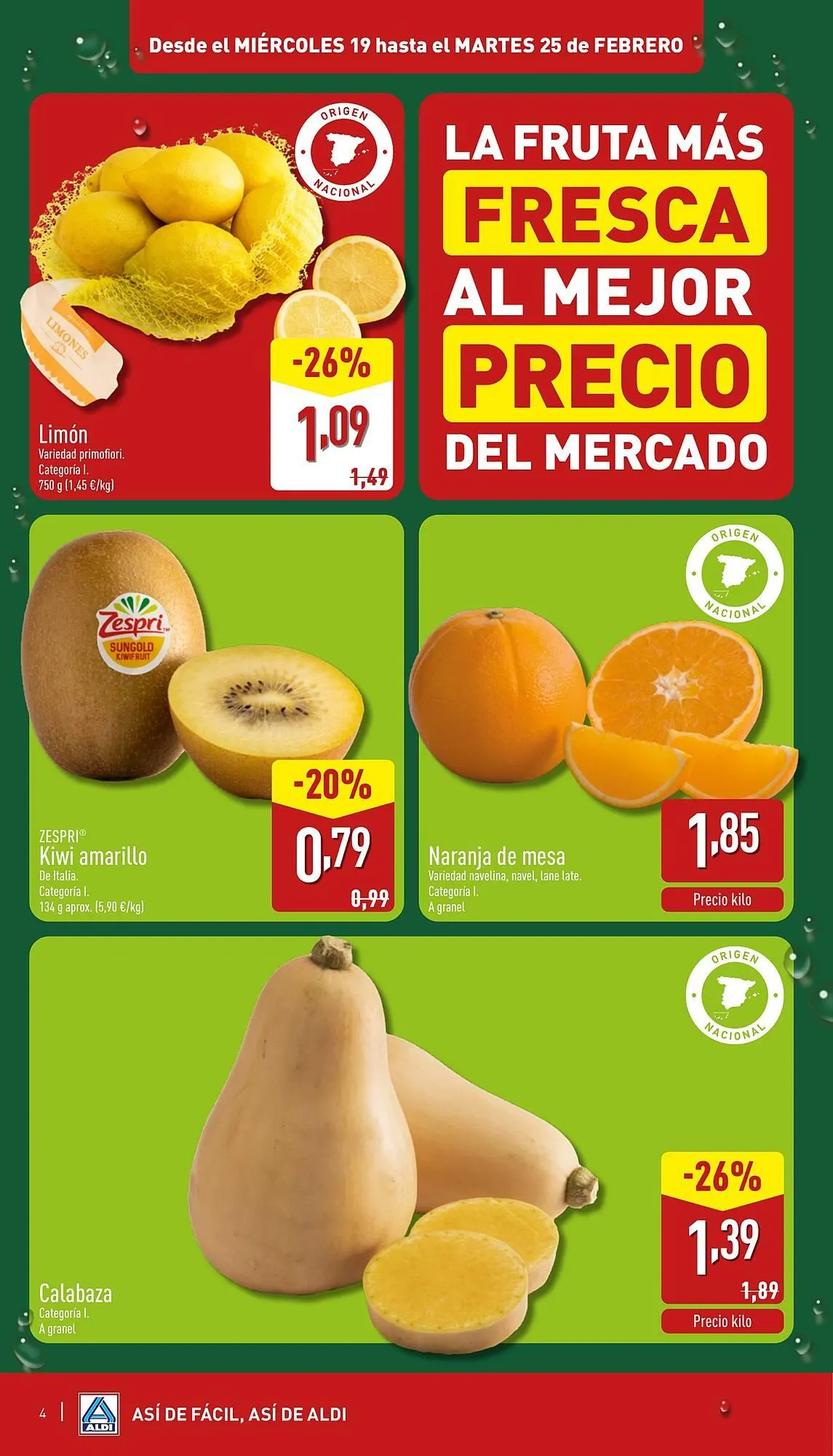 Catálogo de Folleto ALDI 19 de febrero al 25 de febrero 2025 - Página 4