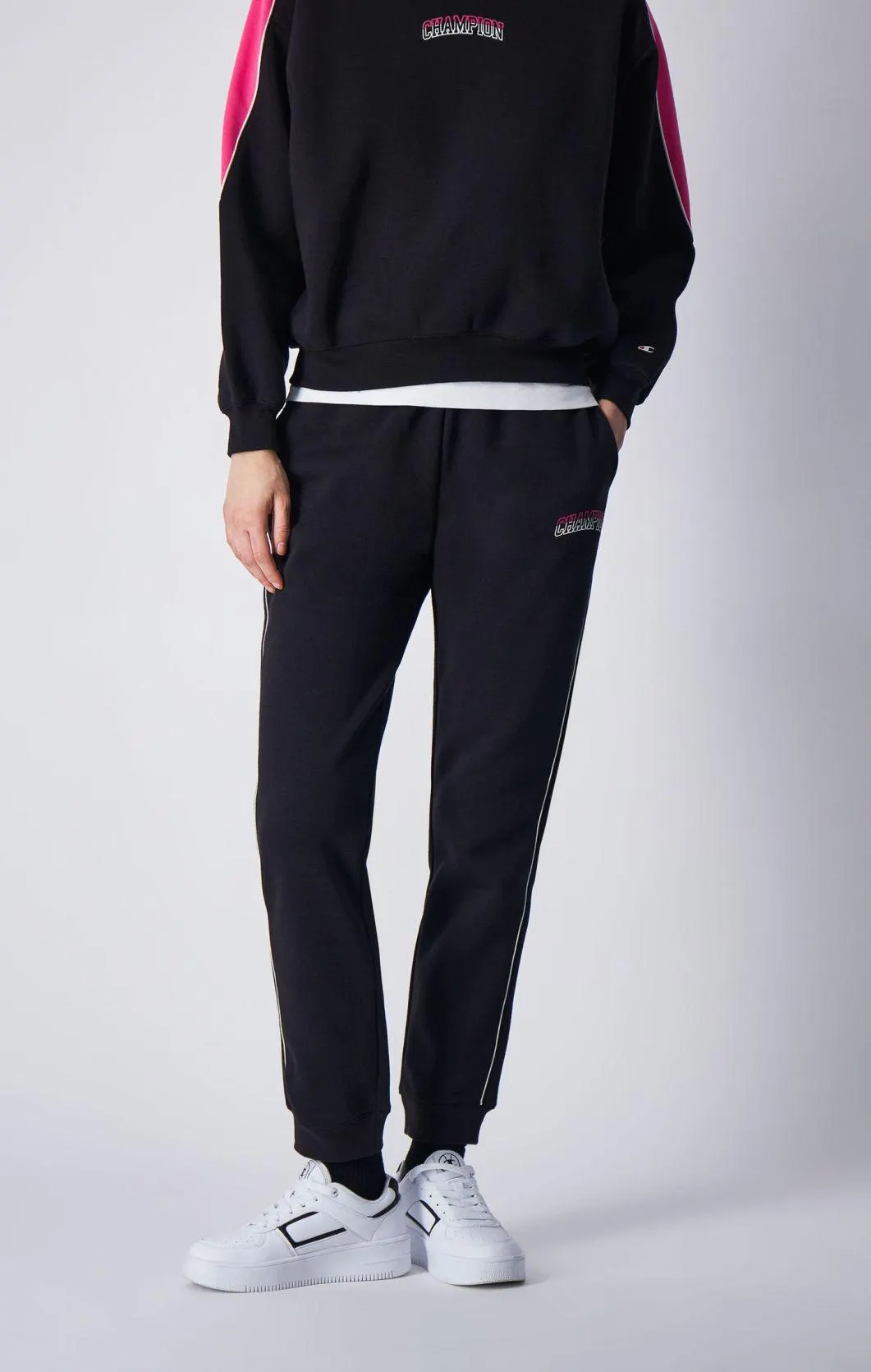 Black Joggers de felpa perchada Colour Punch