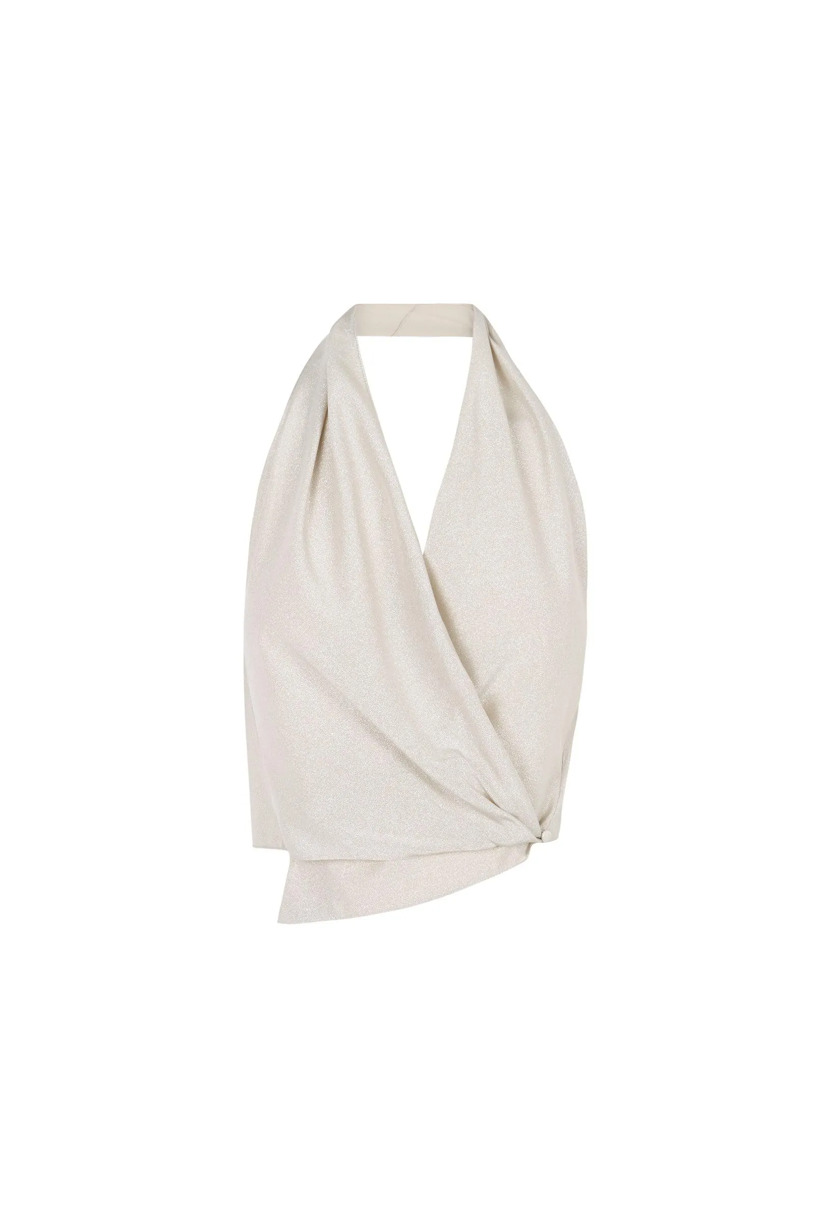 Josephine, top en seda plateada