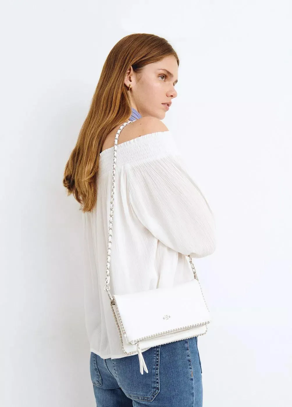 Bolso solapa bolitas