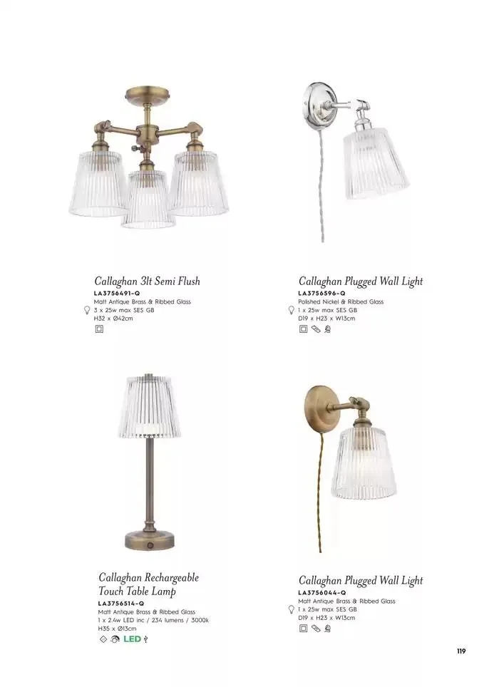 Catálogo de Lighting & Mirror Collection 12 de marzo al 31 de agosto 2025 - Página 121