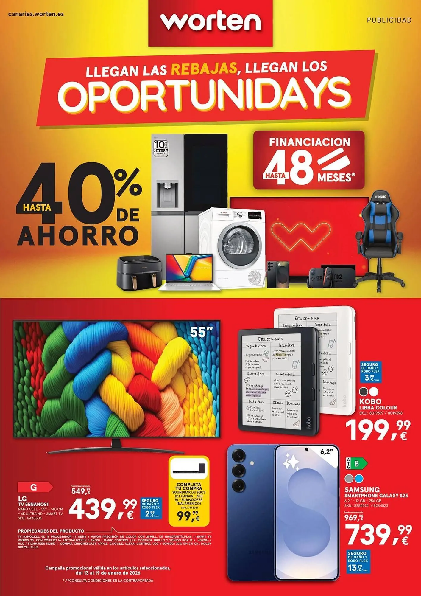 Catálogo de Folleto Worten 13 de enero al 19 de enero 2026 - Página 1