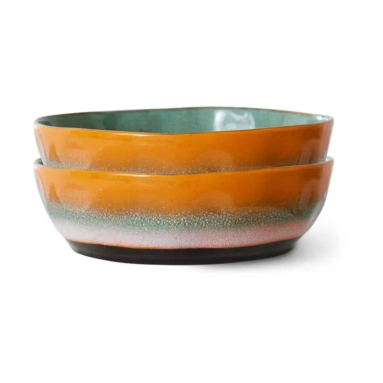 2 Platos de pasta 70's Ø19,5 cm