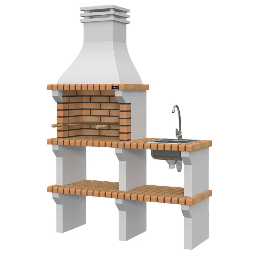 BARBACOA OBIDOS(FAIAL)145Lx47Px209Acm PARRILLA+FREGAD.+GRIFO