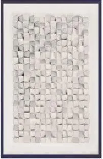 Cuadro enmarcado Origami Blanco 74x104cm