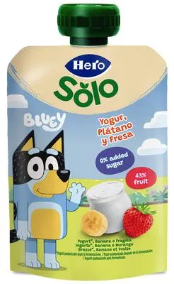 Alimento infantil Hero Yogurín con plátano y fresa 100g