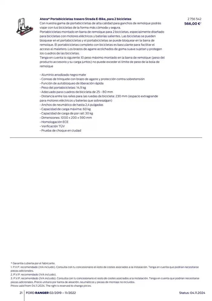 Catálogo de Ford de accesorios Ford Ranger 13 de noviembre al 13 de noviembre 2025 - Página 21