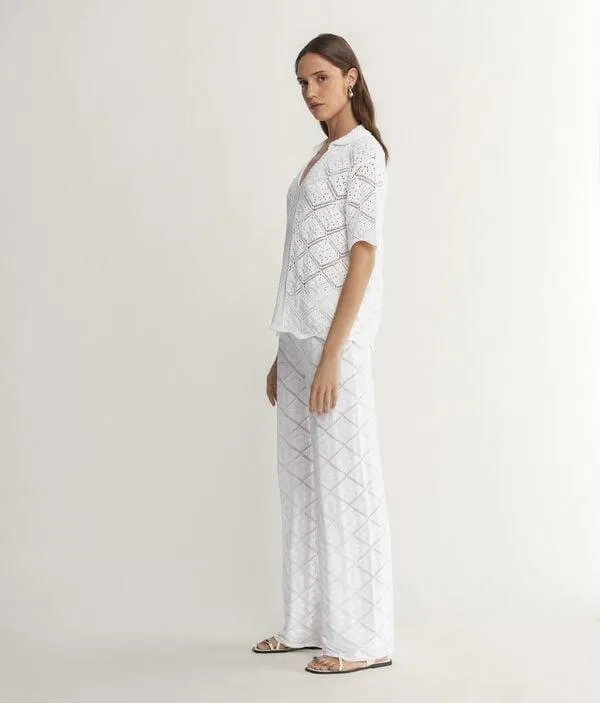 Pantalón de punto con rombos