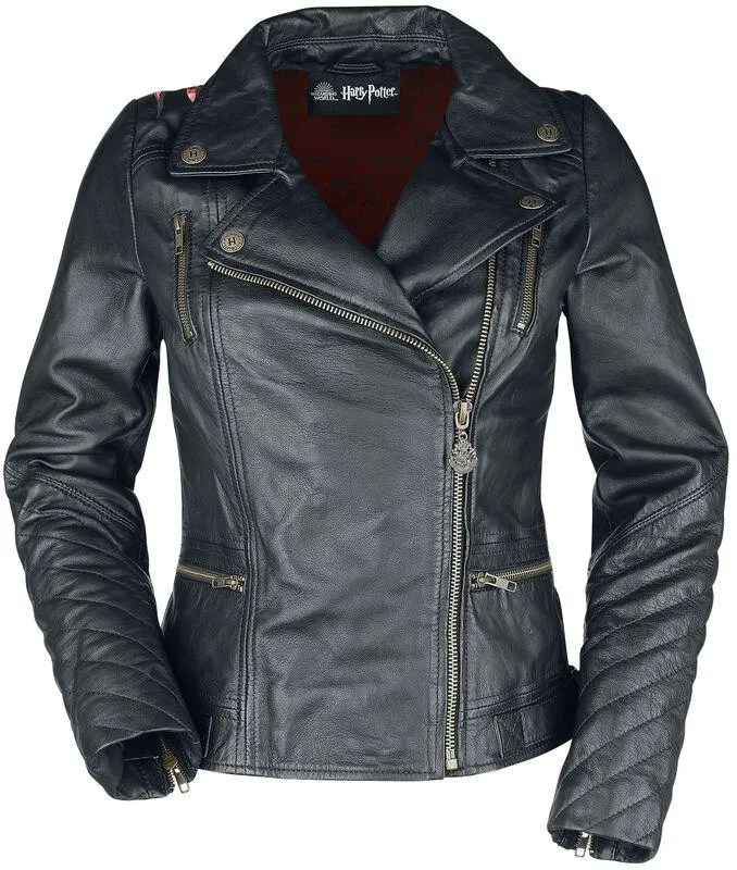 "Phoenix" Chaqueta de Cuero Negro de Harry Potter