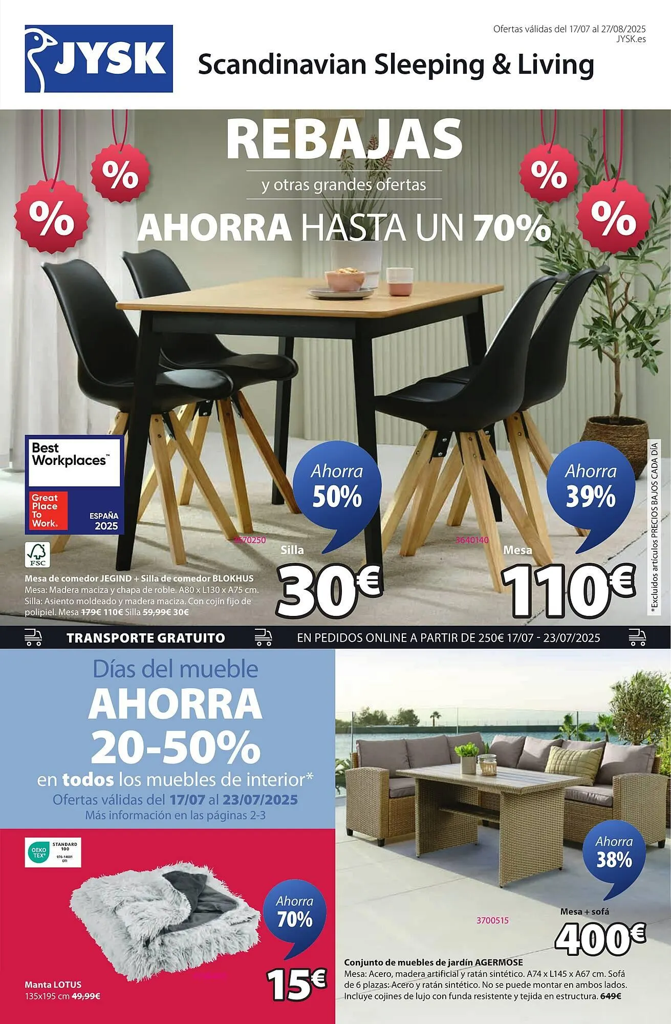 Catálogo de Folleto JYSK 17 de julio al 27 de agosto 2025 - Página 1