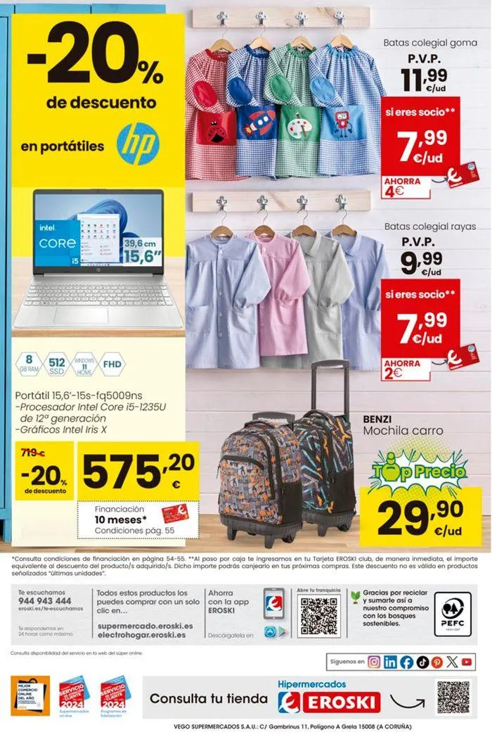 Catálogo de Ofertas Vuelta al Cole EROSKI 22 de agosto al 18 de septiembre 2024 - Página 56