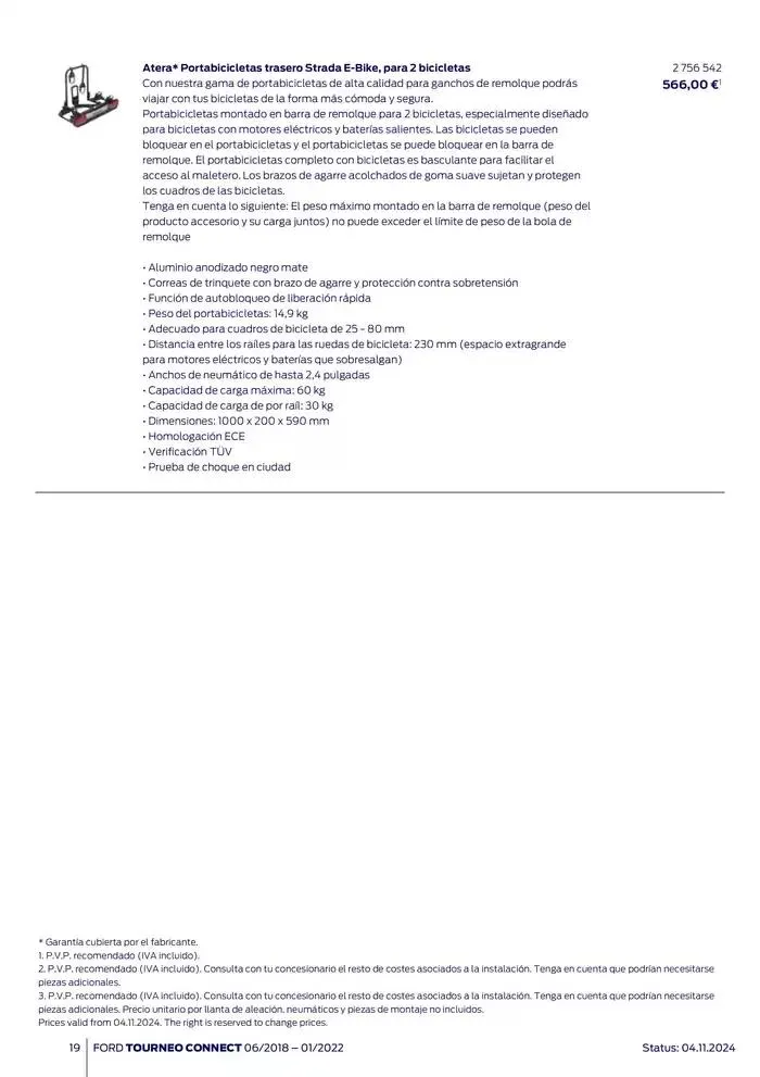 Catálogo de Ford de accesorios Tourneo Connect 13 de noviembre al 13 de noviembre 2025 - Página 19