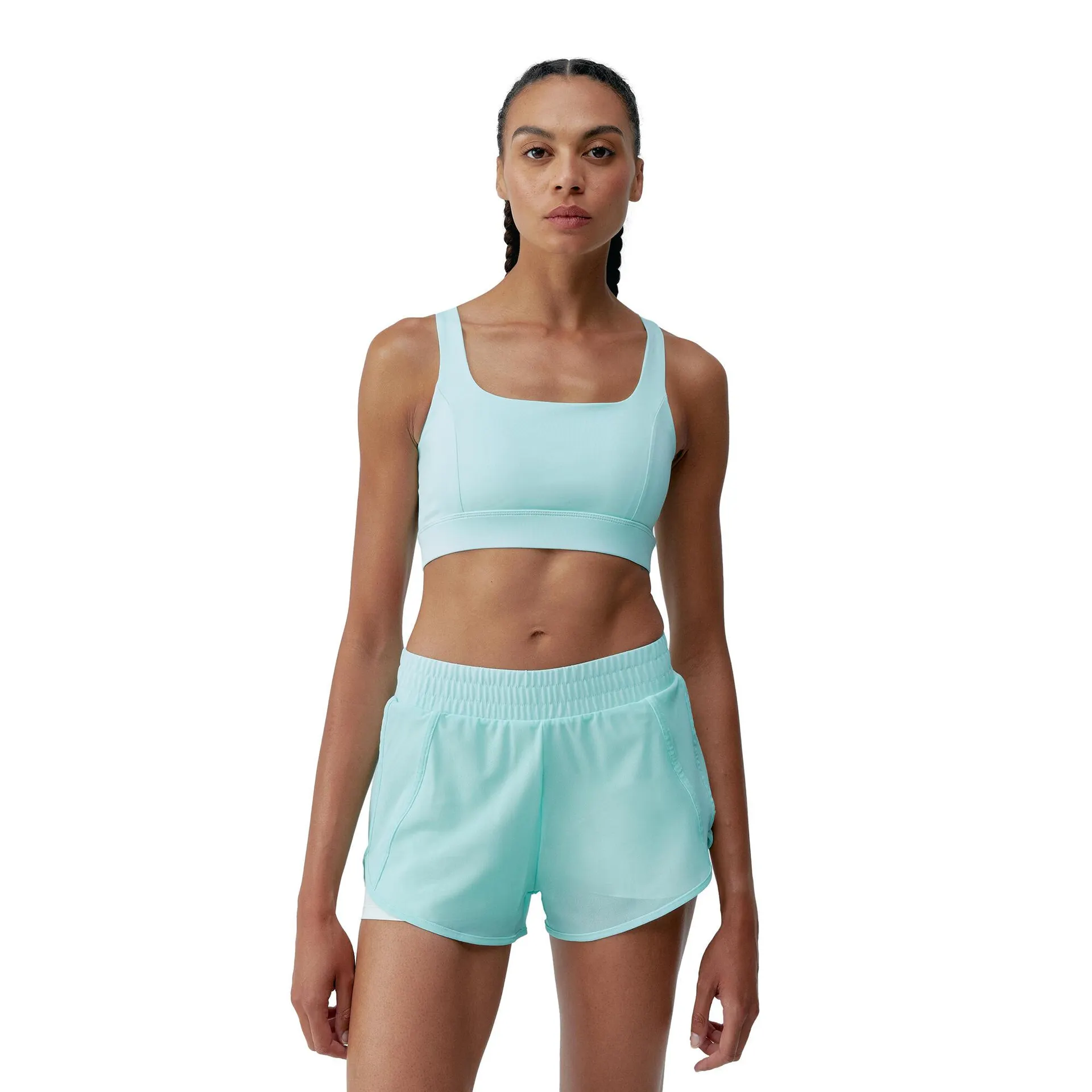 Sujetador Top deportivo de mujer Born Living Yoga Padma Azul.