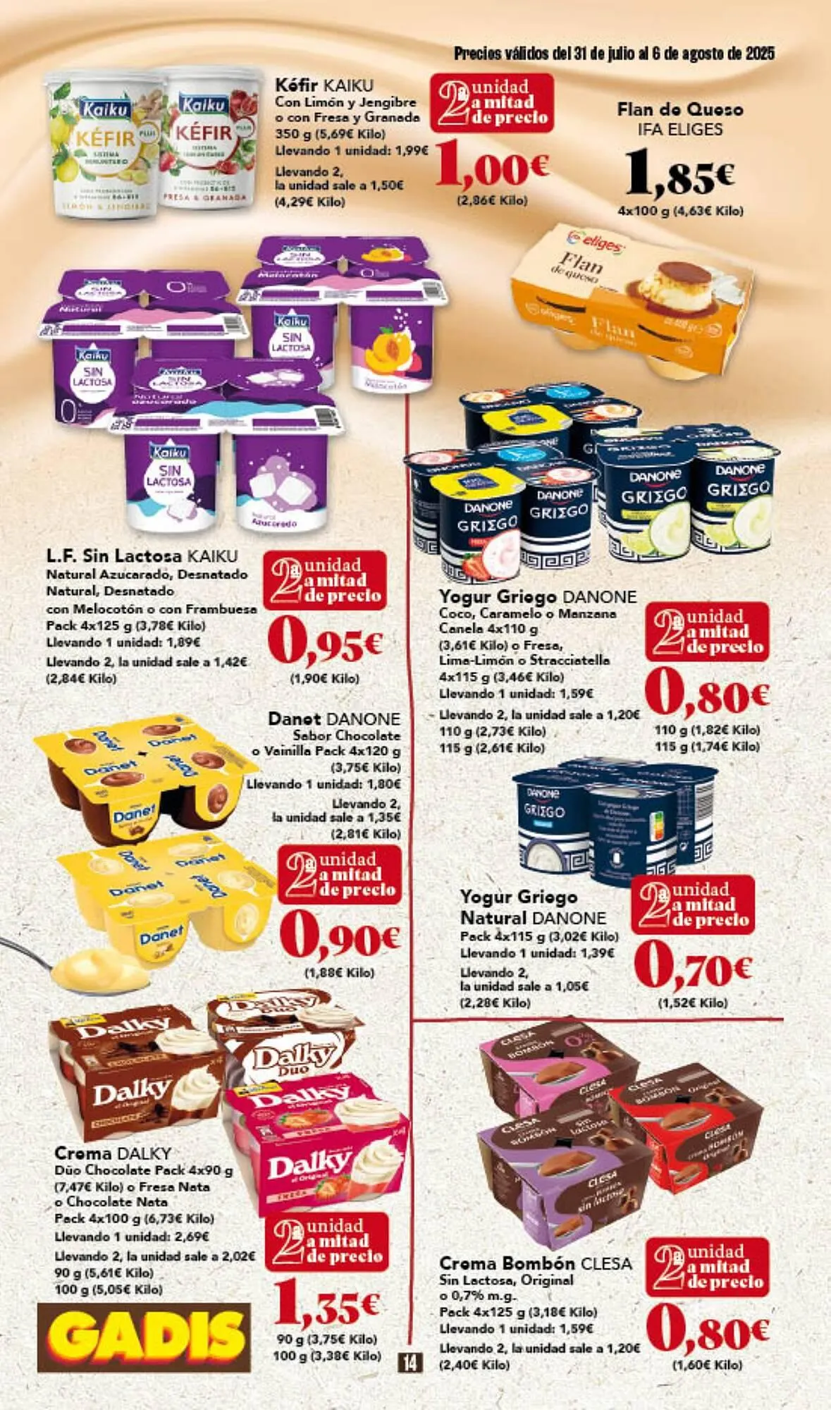 Catálogo de Folleto Gadis 31 de julio al 6 de agosto 2025 - Página 14