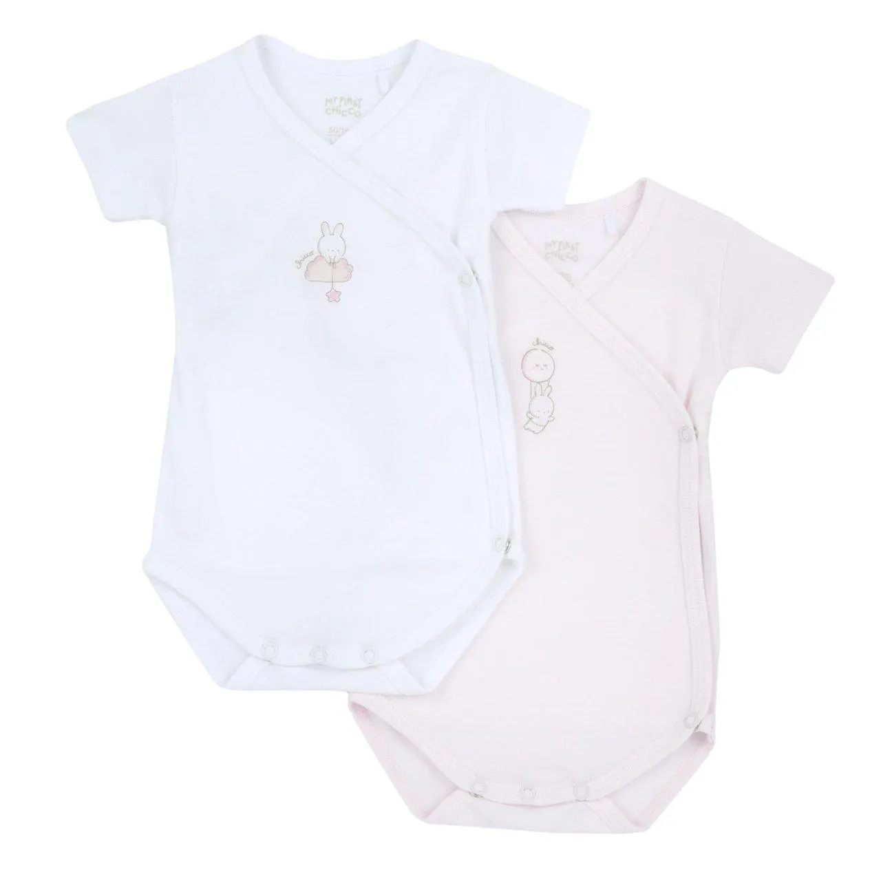 Juego de 2 bodies apertura frontal rosa