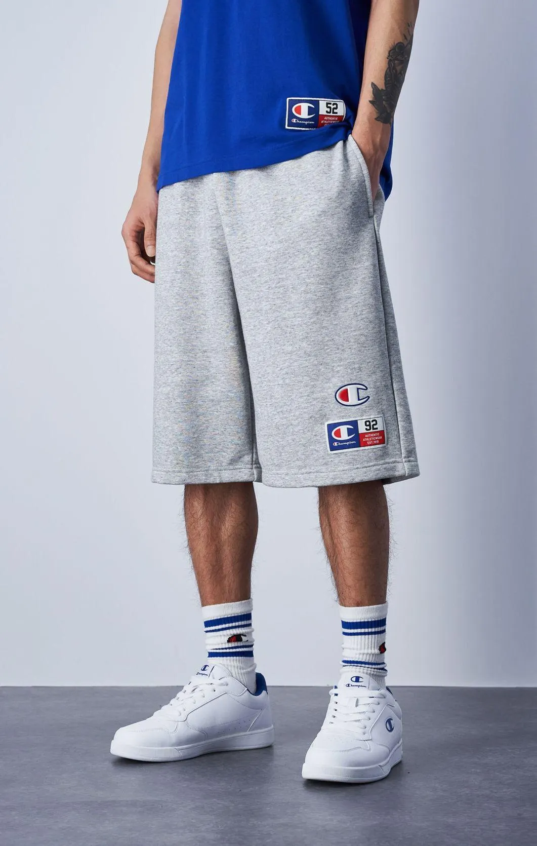 Pantalón corto deportivo retro de felpa