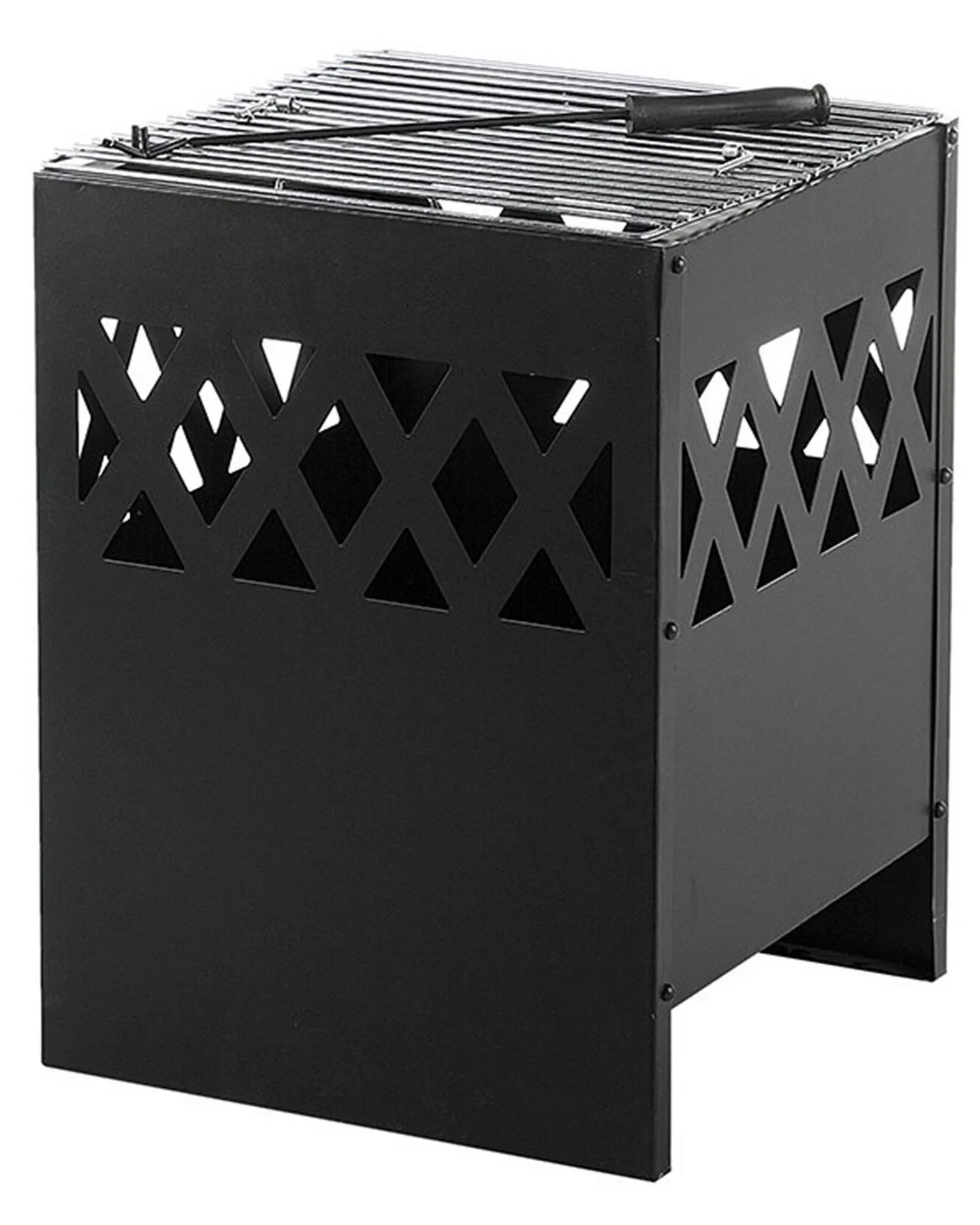 Brasero con parrilla SHIGA Metal Negro