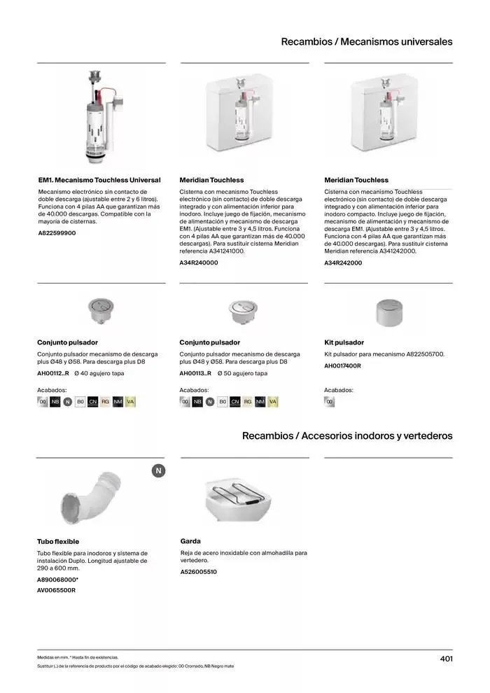 Catálogo de Colecciones de Baño, Muebles y Accesorios 9 de enero al 31 de diciembre 2025 - Página 403