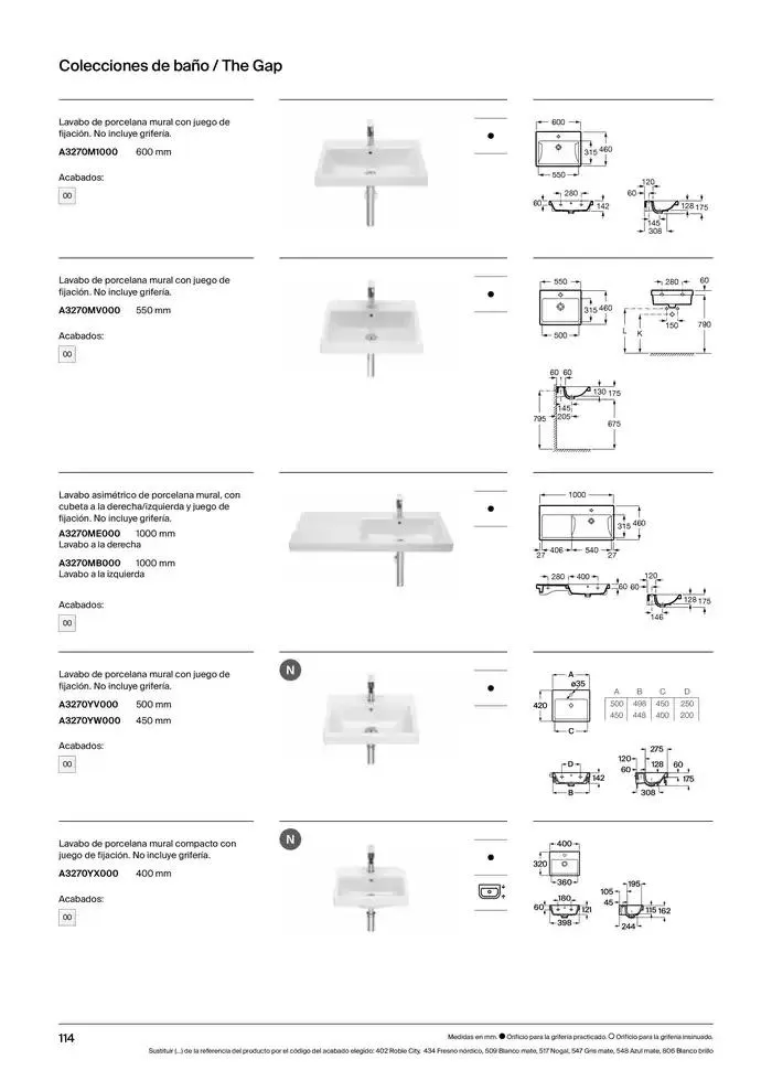 Catálogo de Colecciones de Baño, Muebles y Accesorios 9 de enero al 31 de diciembre 2025 - Página 116