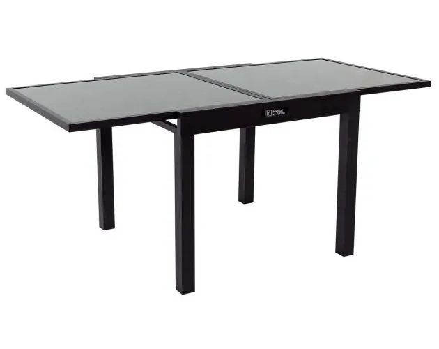 Mesa para jardín extensible en aluminio "porto 8" - phoenix - negro