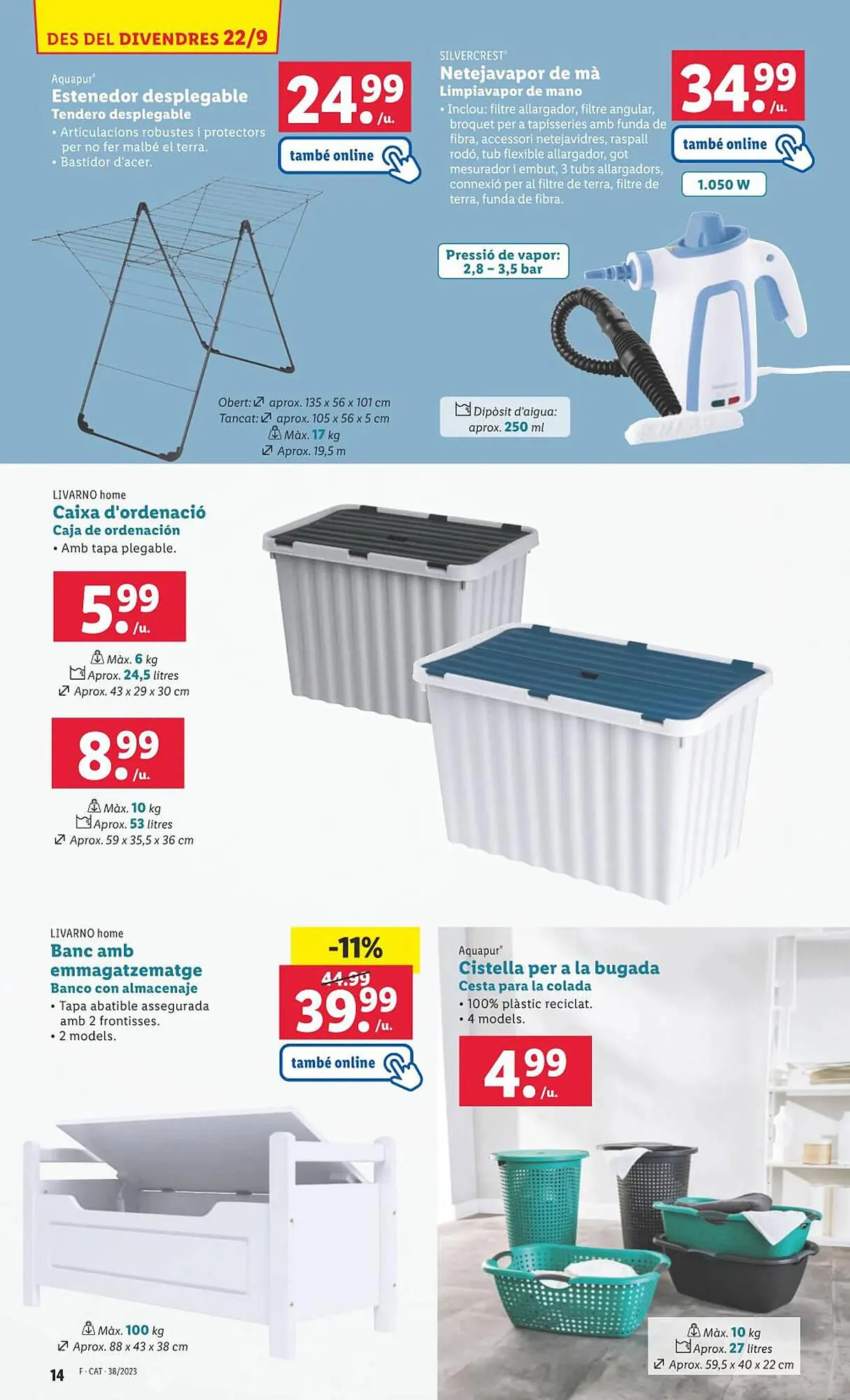 Catálogo de Folleto Lidl 18 de septiembre al 25 de septiembre 2023 - Página 14