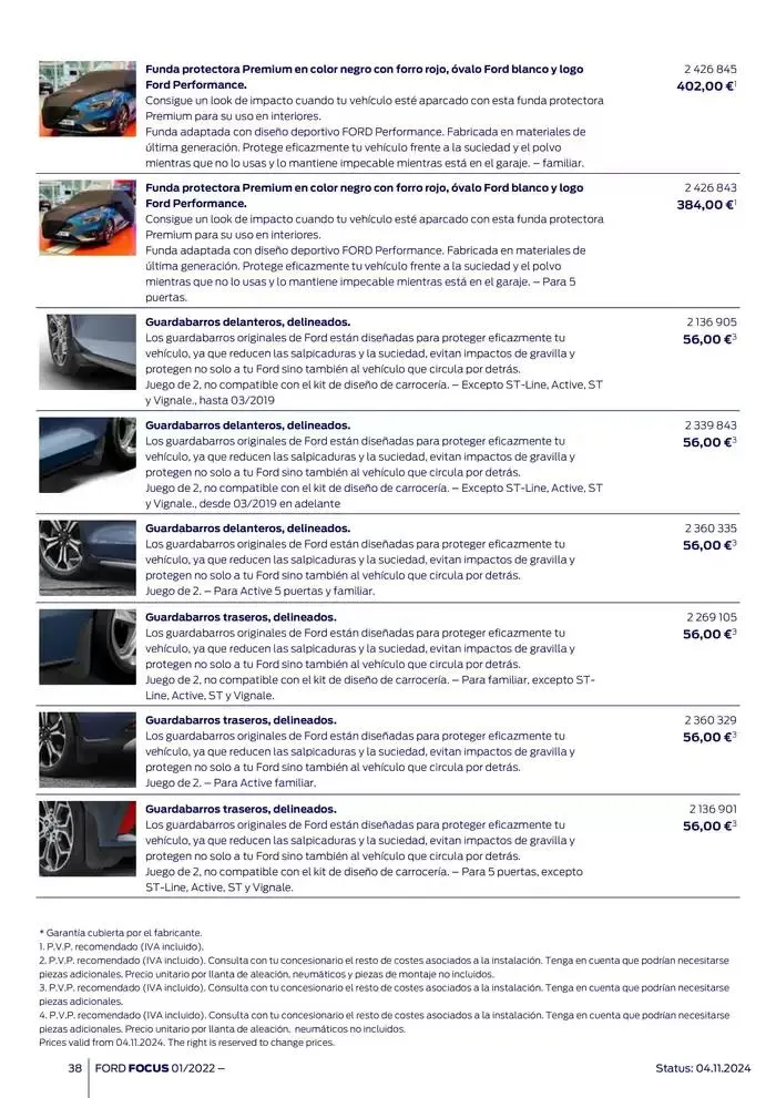 Catálogo de Ford de accesorios Focus 13 de noviembre al 13 de noviembre 2025 - Página 38