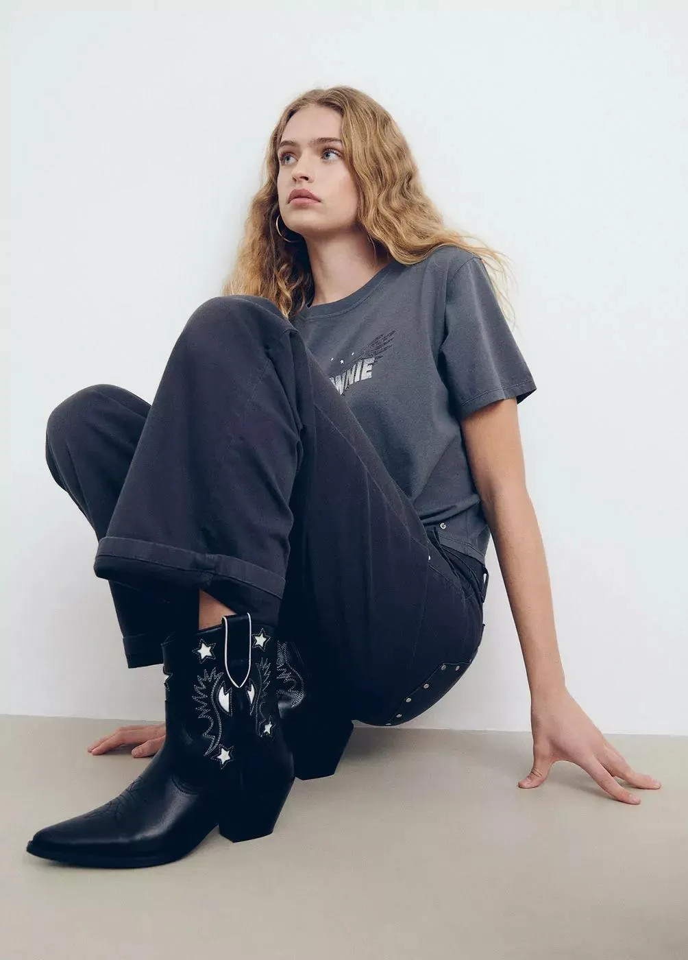 Botín patchwork estrellas