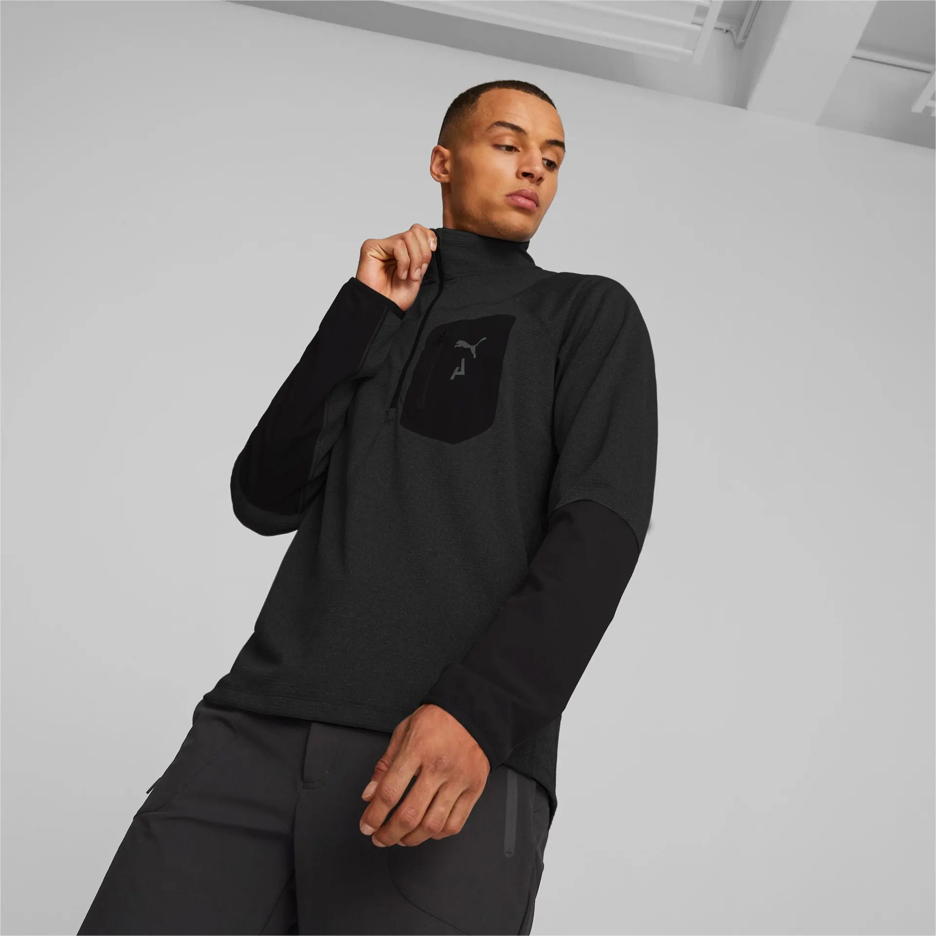 Jersey de trail running de media cremallera rainCELL para hombre de la colección SEASONS